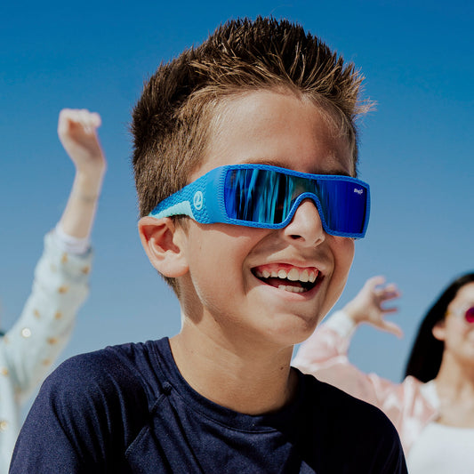 Sky Blue Stegosaurus Kids' Sunglasses