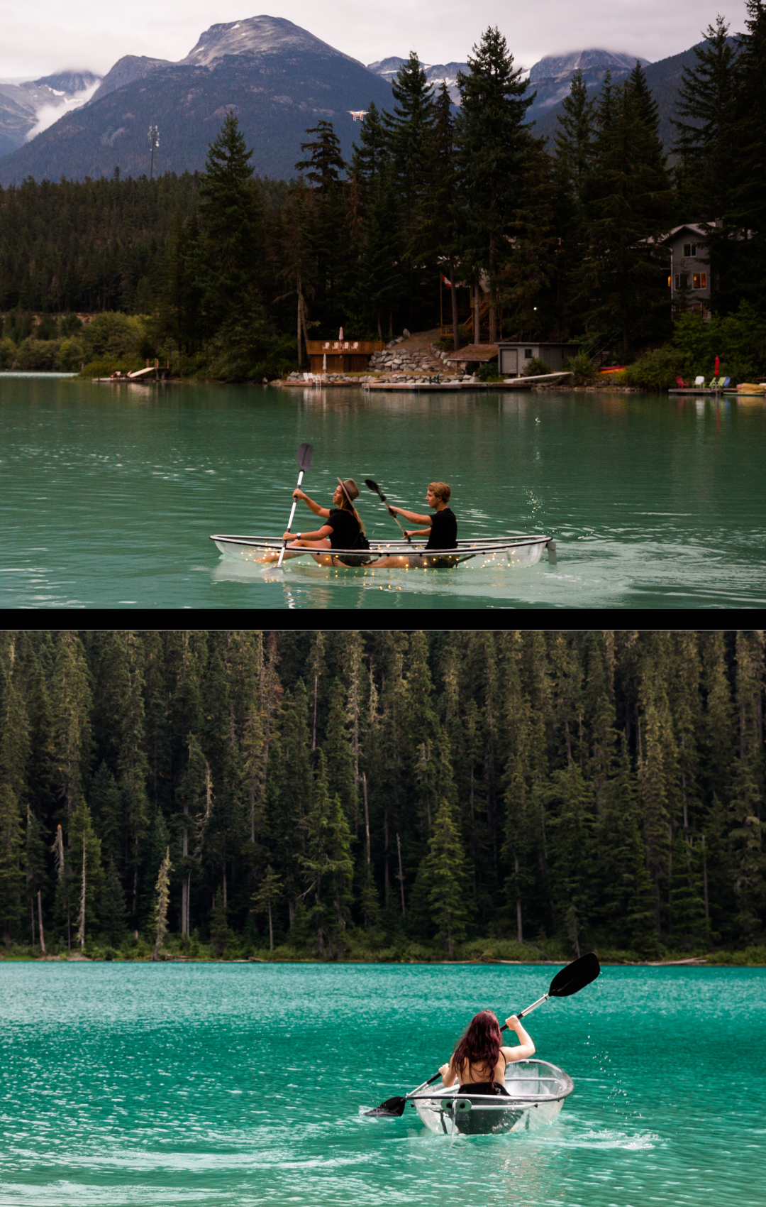 Set of Two (2) Original Crystal Kayaks® #1 Rated Fully Transparent Kayak / Canoe for 1-2 People.