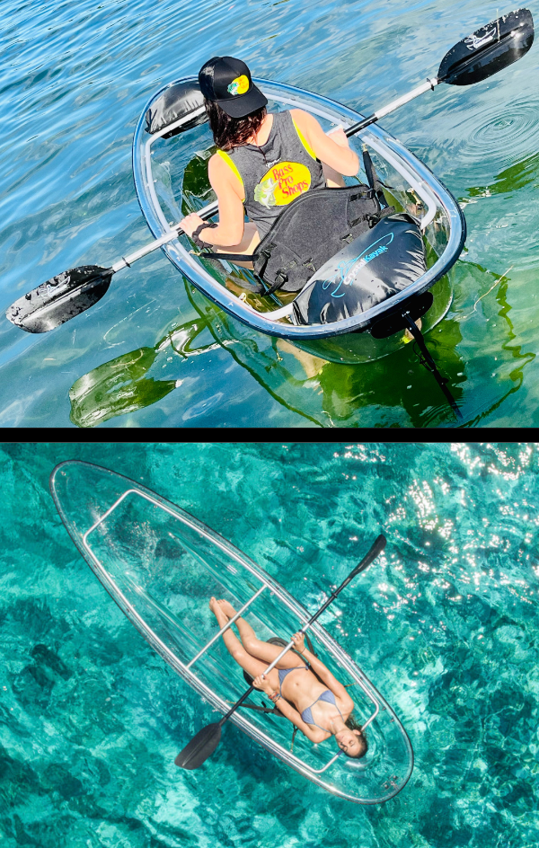 Set of Two (2) Original Crystal Kayaks® #1 Rated Fully Transparent Kayak / Canoe for 1-2 People.