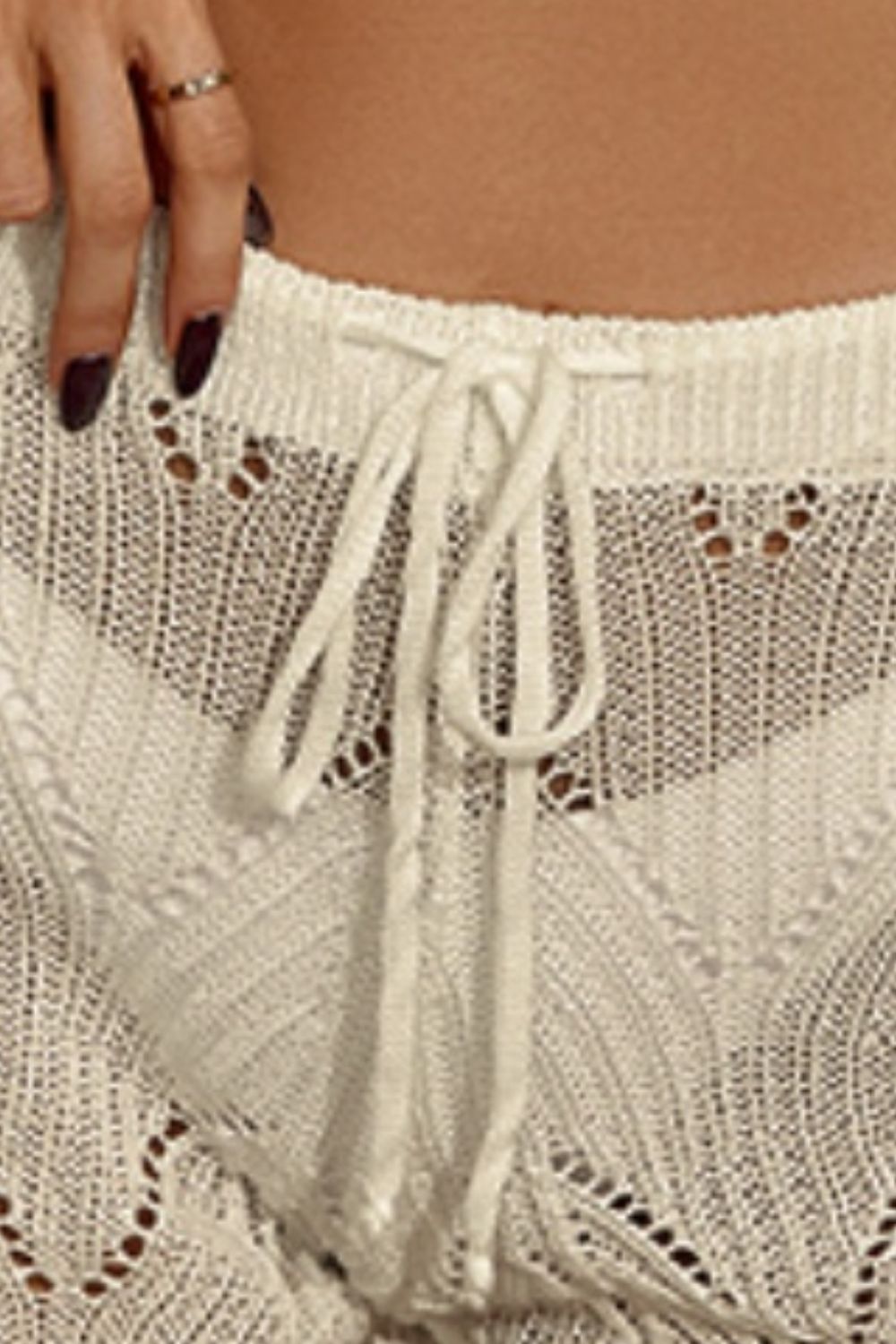 Drawstring Beach Coverup Shorts