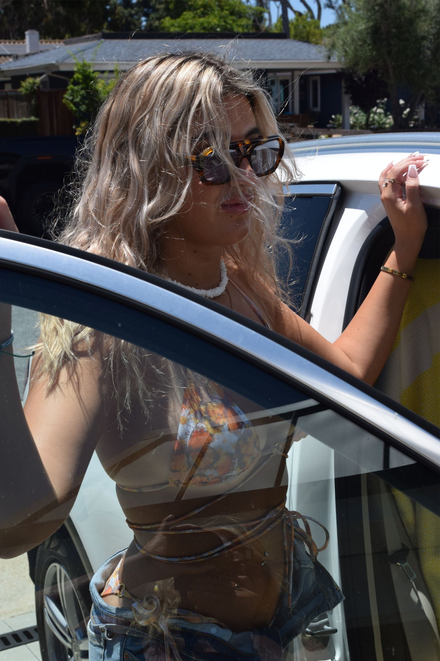 VIXEN O-RING TRIANGLE WRAP TOP - BUTTERFLY