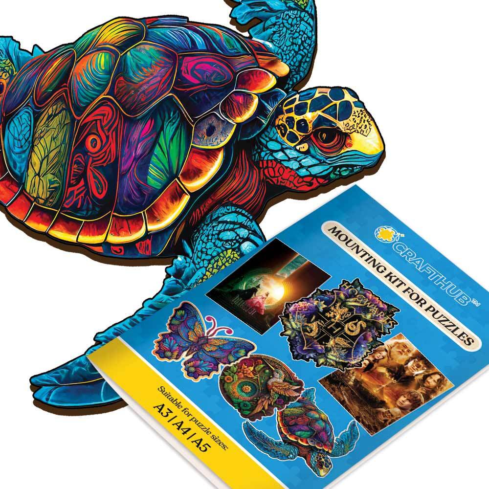 Vibrant Sea Turtle - Jigsaw Puzzle