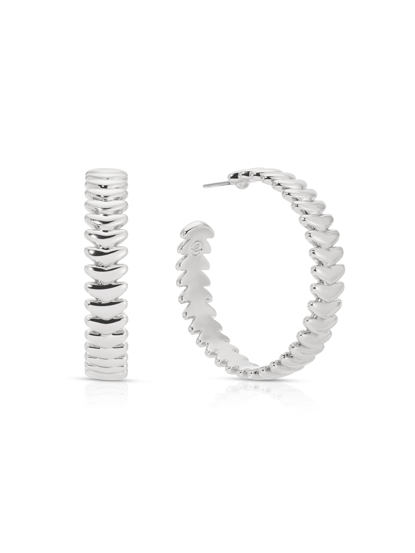 Large Metal Moderna Hoops