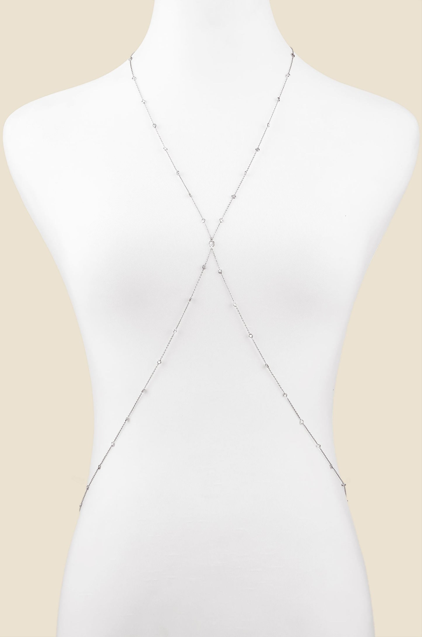 Simple Crystal X Body Chain