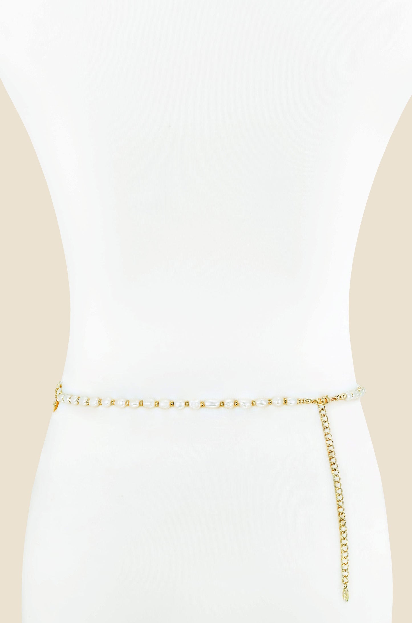 Pearl and Heart Charm Body Chain