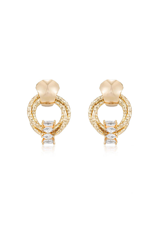 Mini Barrel Crystal Earrings