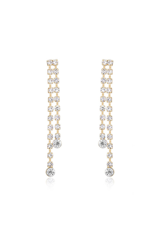 Crystal Sun Shower Dangle Earrings