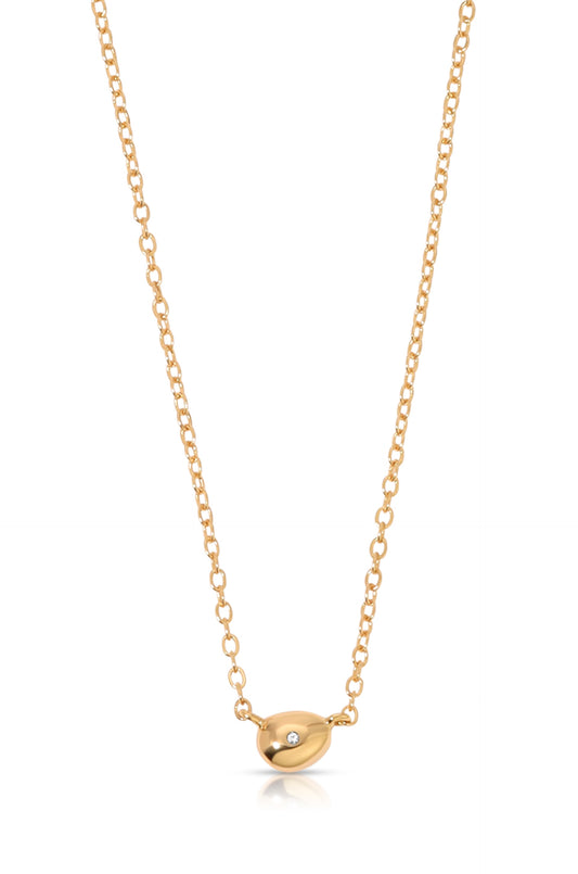 Polished Dainty Pebble Necklace