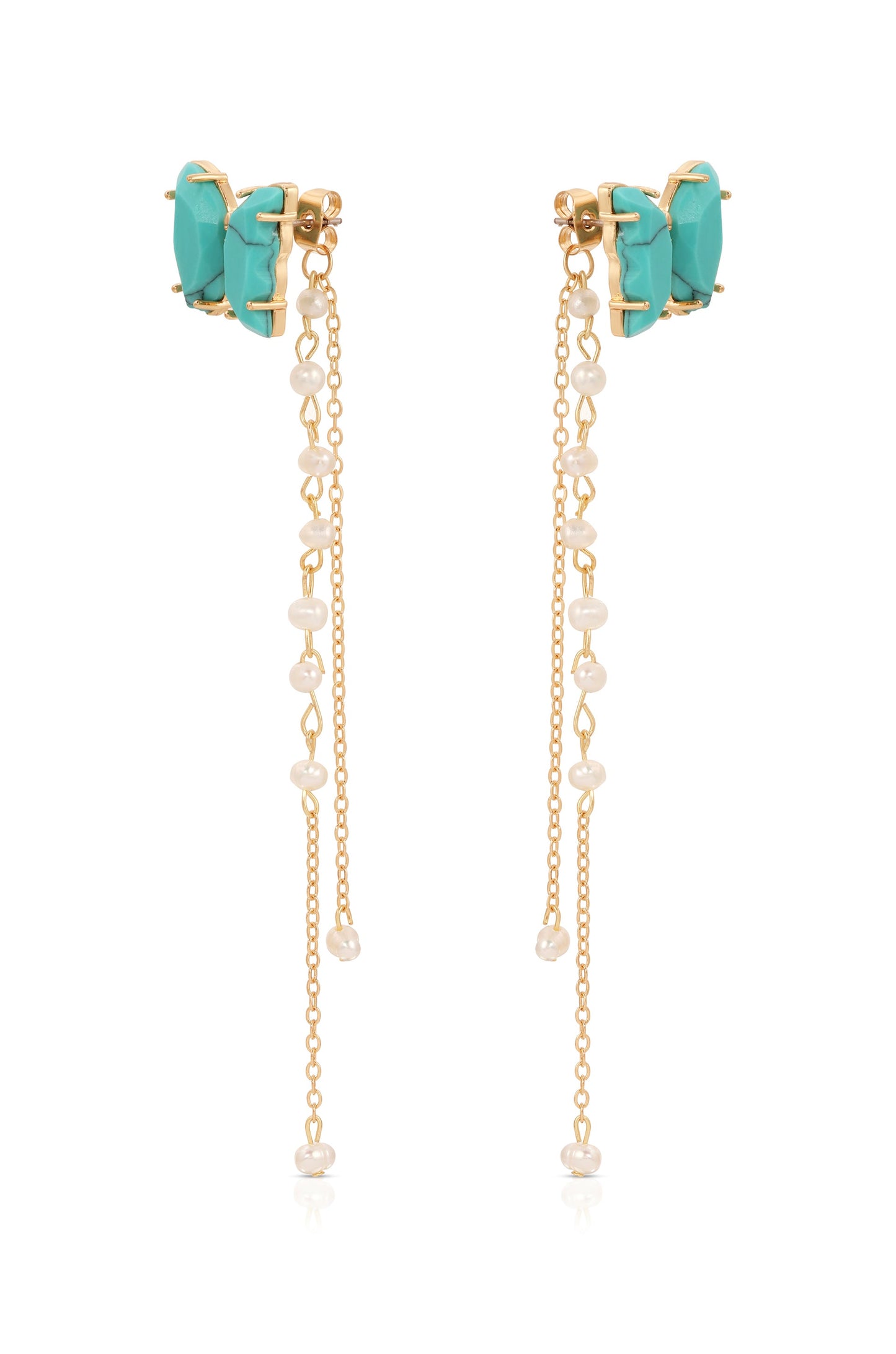 Turquoise Butterfly Dangle Earrings