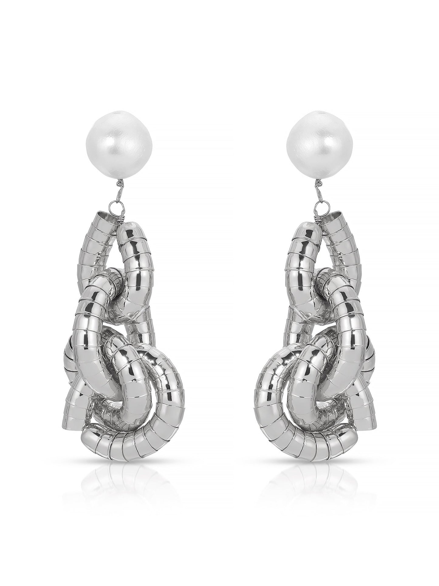 Liquid Gold Pearl Drop Earrings