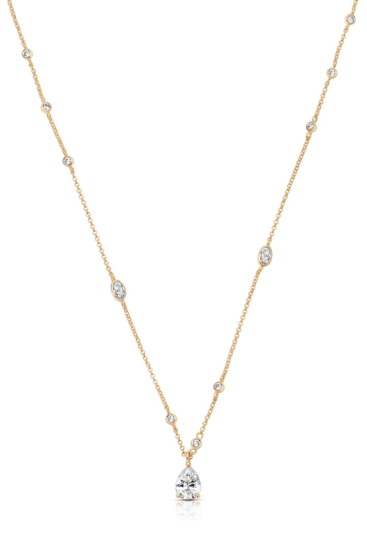 Delicate Crystal Pendant Necklace