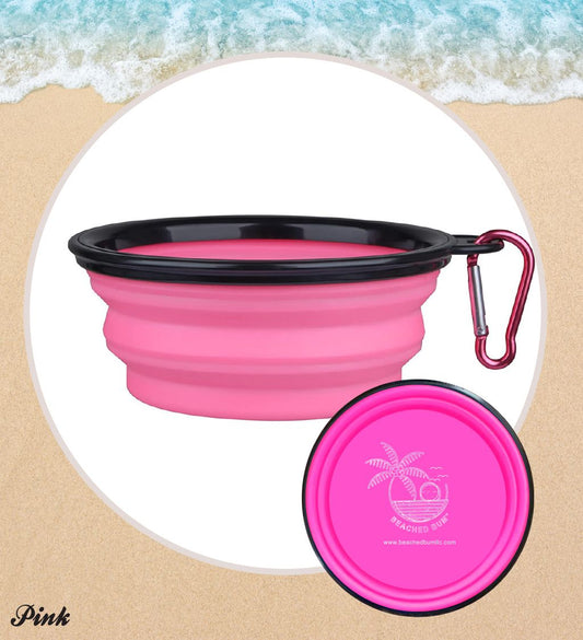 Pink Collapsible Pet Bowl