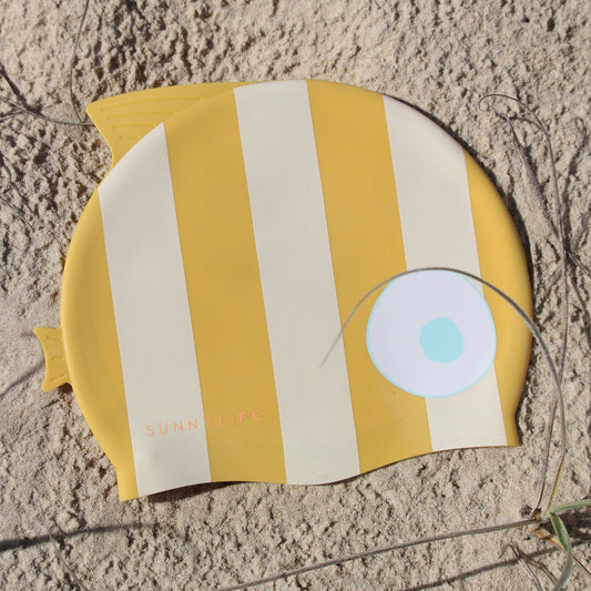 Swimming Cap - Finn the Fish Yellow