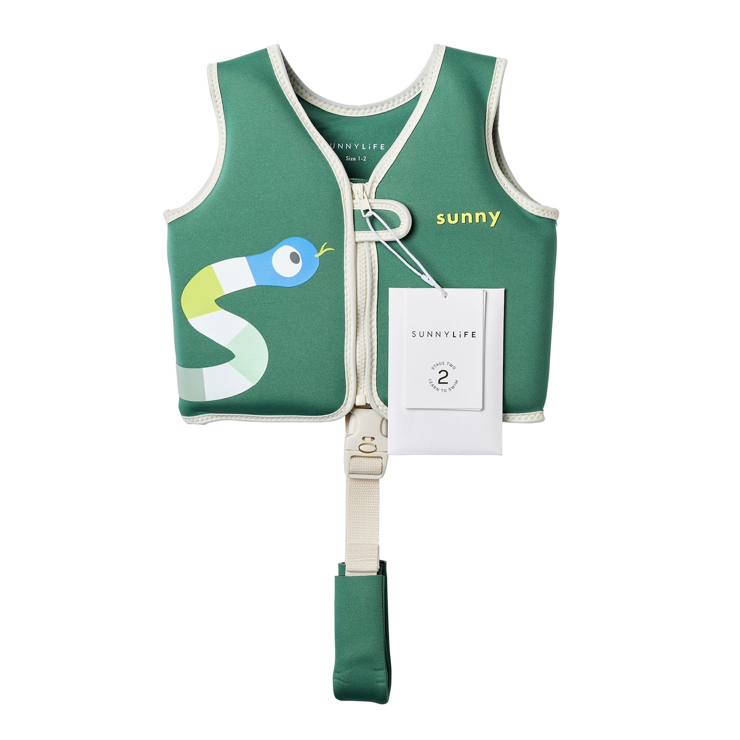 Kids Swim Vest 1-2 - Into the Jungle Green