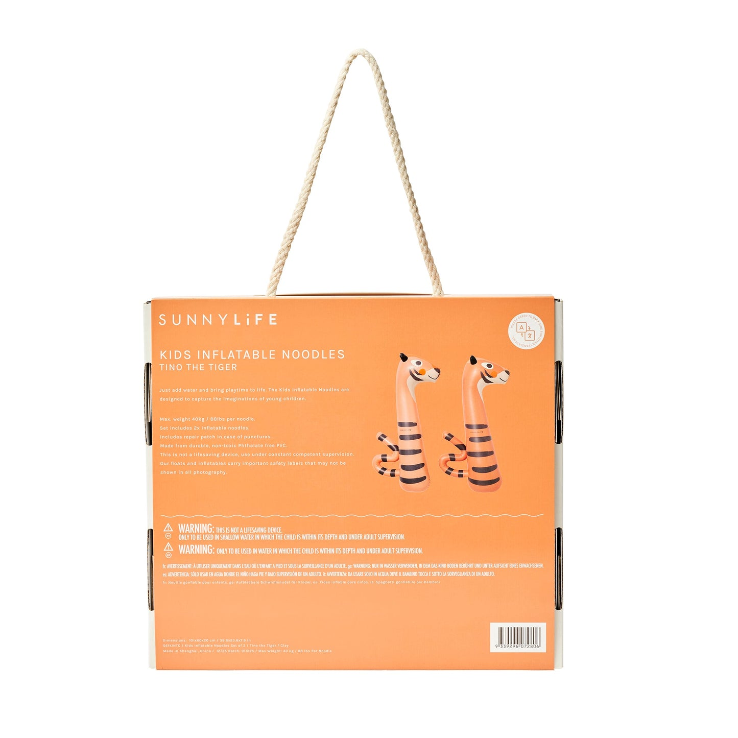 Kids Inflatable Noodle - Tino the Tiger Clay