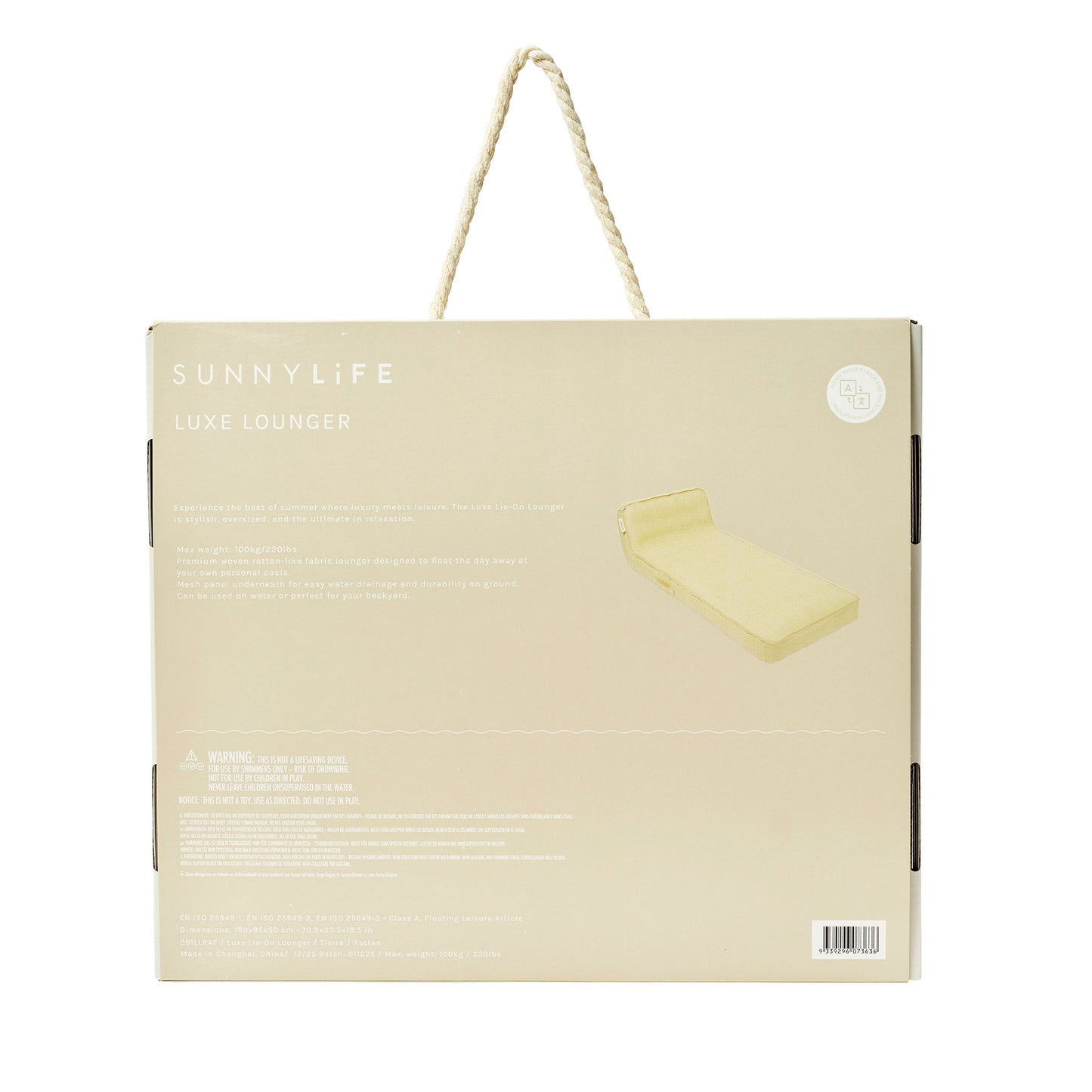 Luxe Lie-On Lounger - Rattan