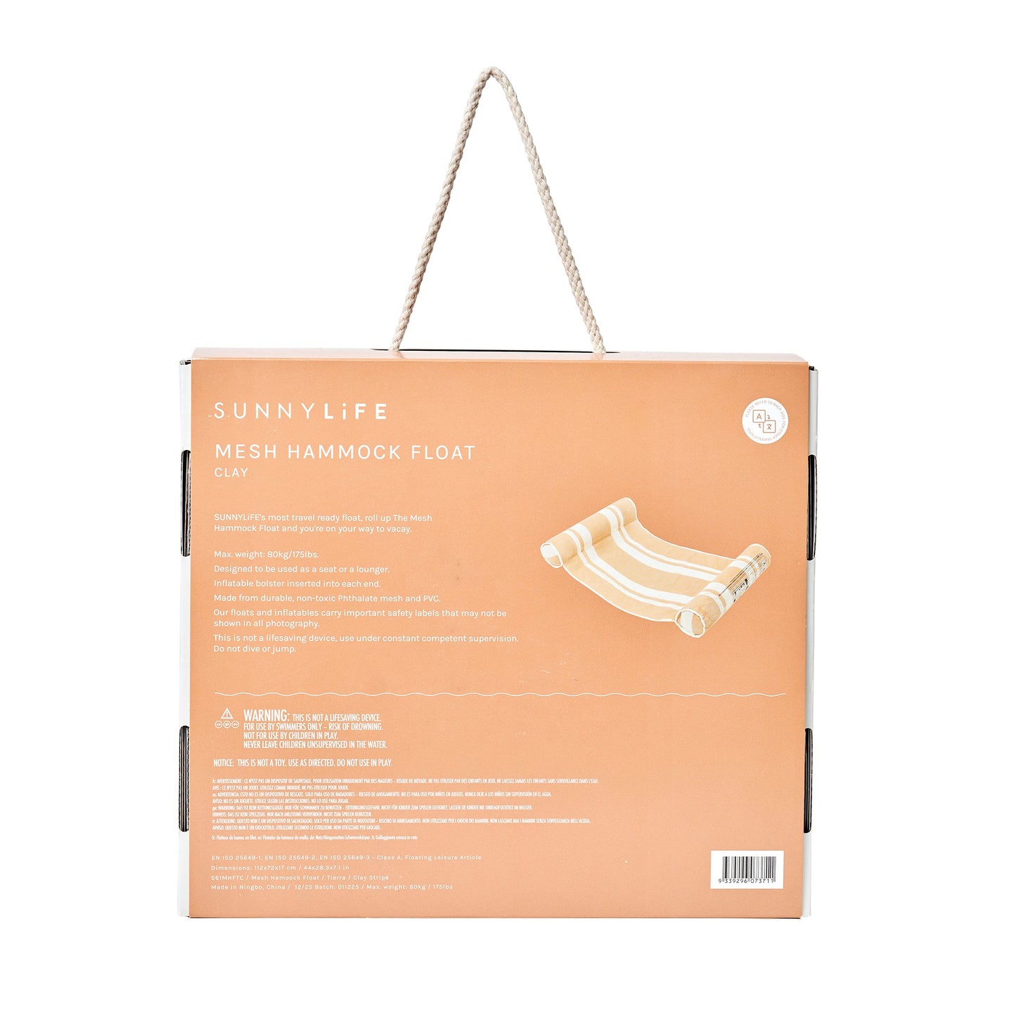 Mesh Hammock Float - Tierra Clay Stripe