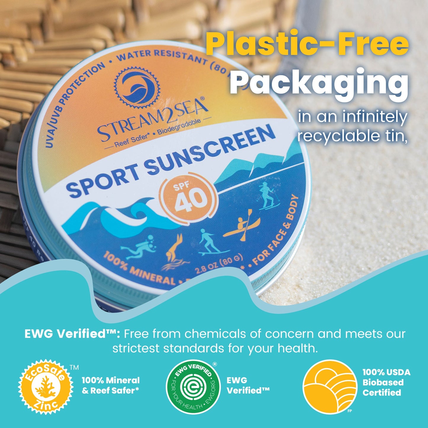 SPF 40 Sport Sunscreen Zinc Balm