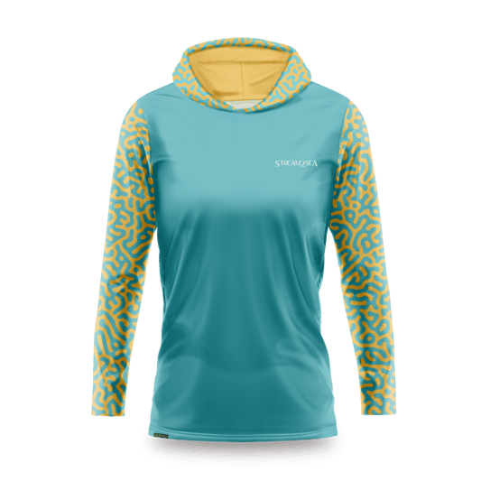 Teal Women's Hooded Long-Sleeve Tec Tee
