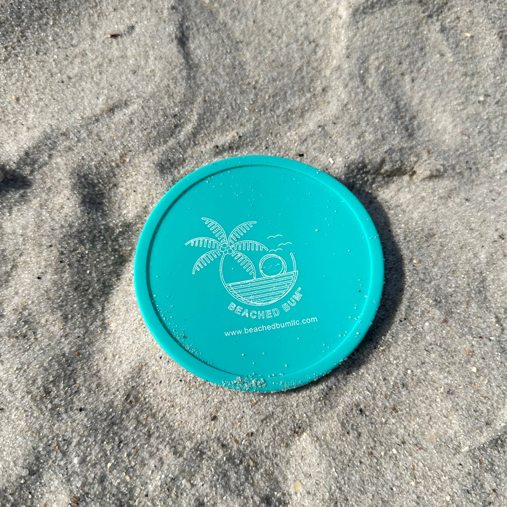 Silicone Coasters - Natural Teal - 2 Pack