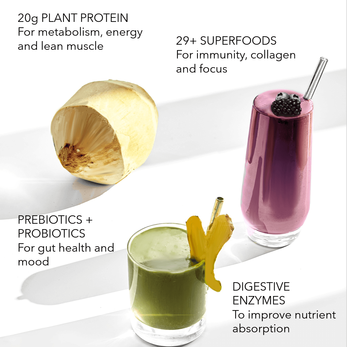TUSOL Organic Plant Protein + Superfood Smoothie Mix (20 Pack)