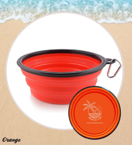 Orange Collapsible Pet Bowl