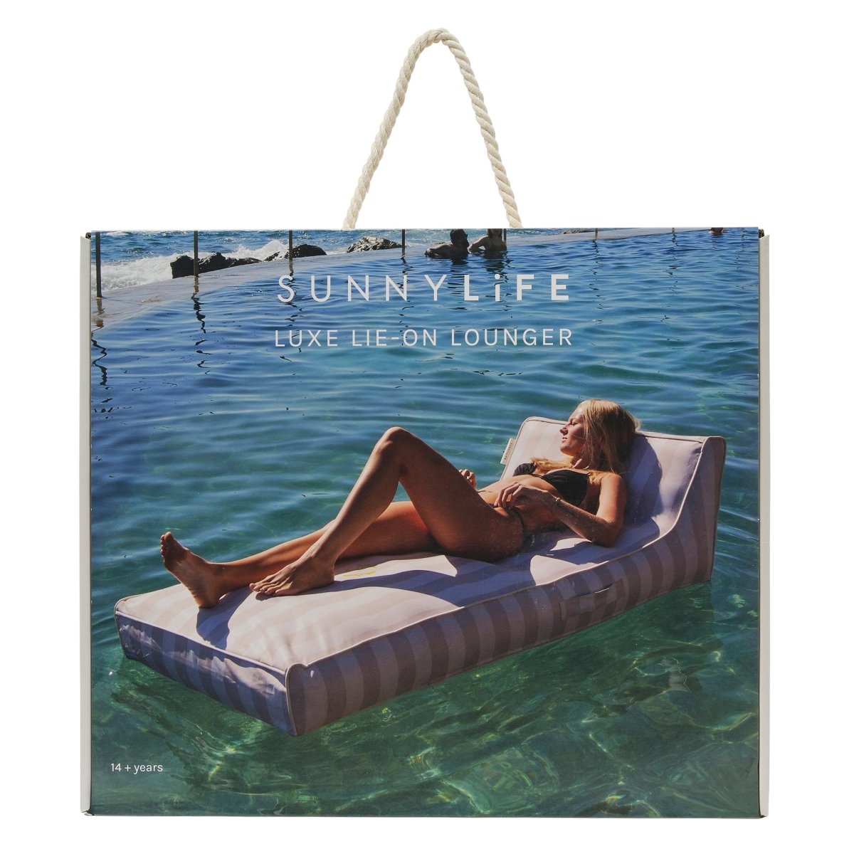 Luxe Lie-On Lounger - Oyster Stripe