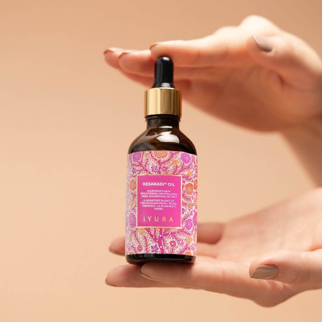Saffron and Turmeric Body and Face Moisturizing Duo - Zafaloe Bright Moisture Hand and Body Lotion and Kesaradi Face Oil