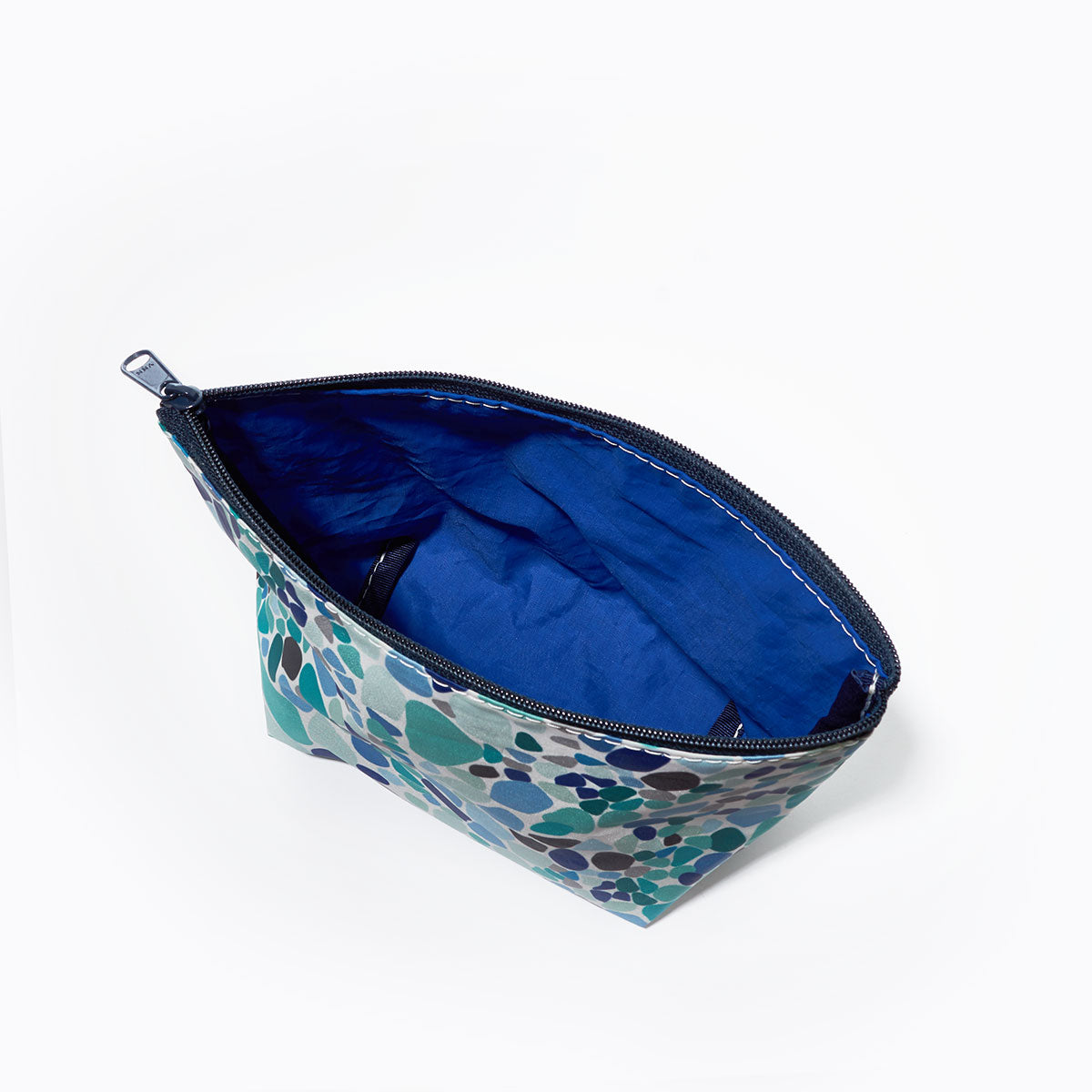 Sea Glass Print Cosmetic Bag