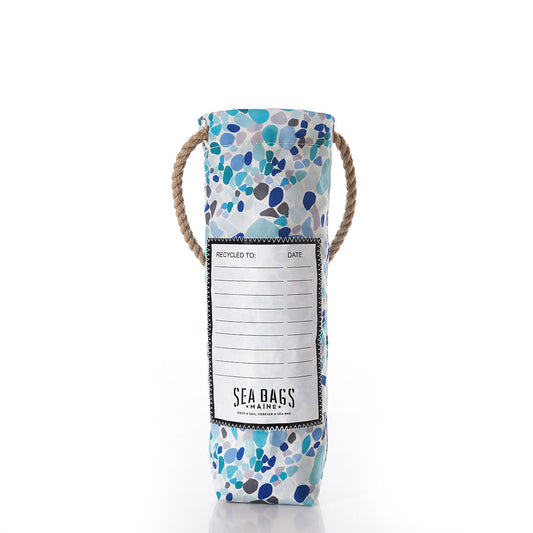 Sea Glass Print Wine Bag