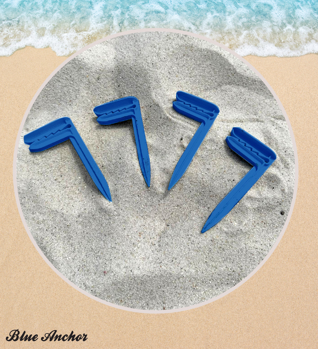 Blue Towel Anchor Stakes