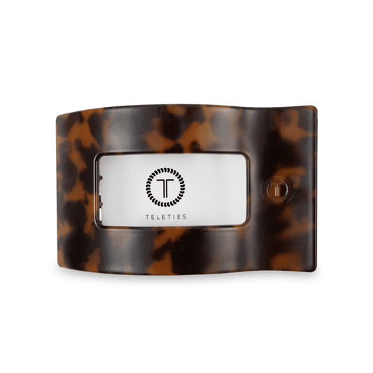 Tortoise Medium Flat Rectangle Hair Clip