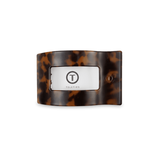 Tortoise Small Flat Rectangle Hair Clip