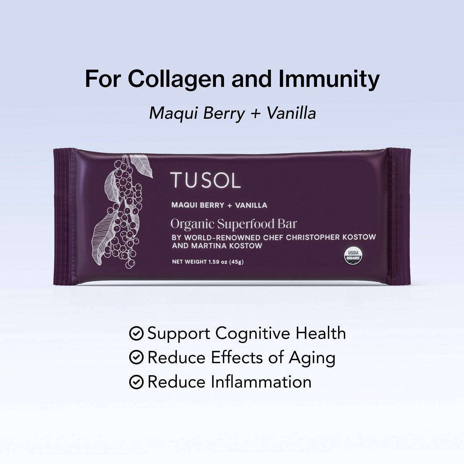 TUSOL Gourmet Organic Protein + Superfood Bars - LUXUSFIT Luxury Exercise & Recovery Equipment