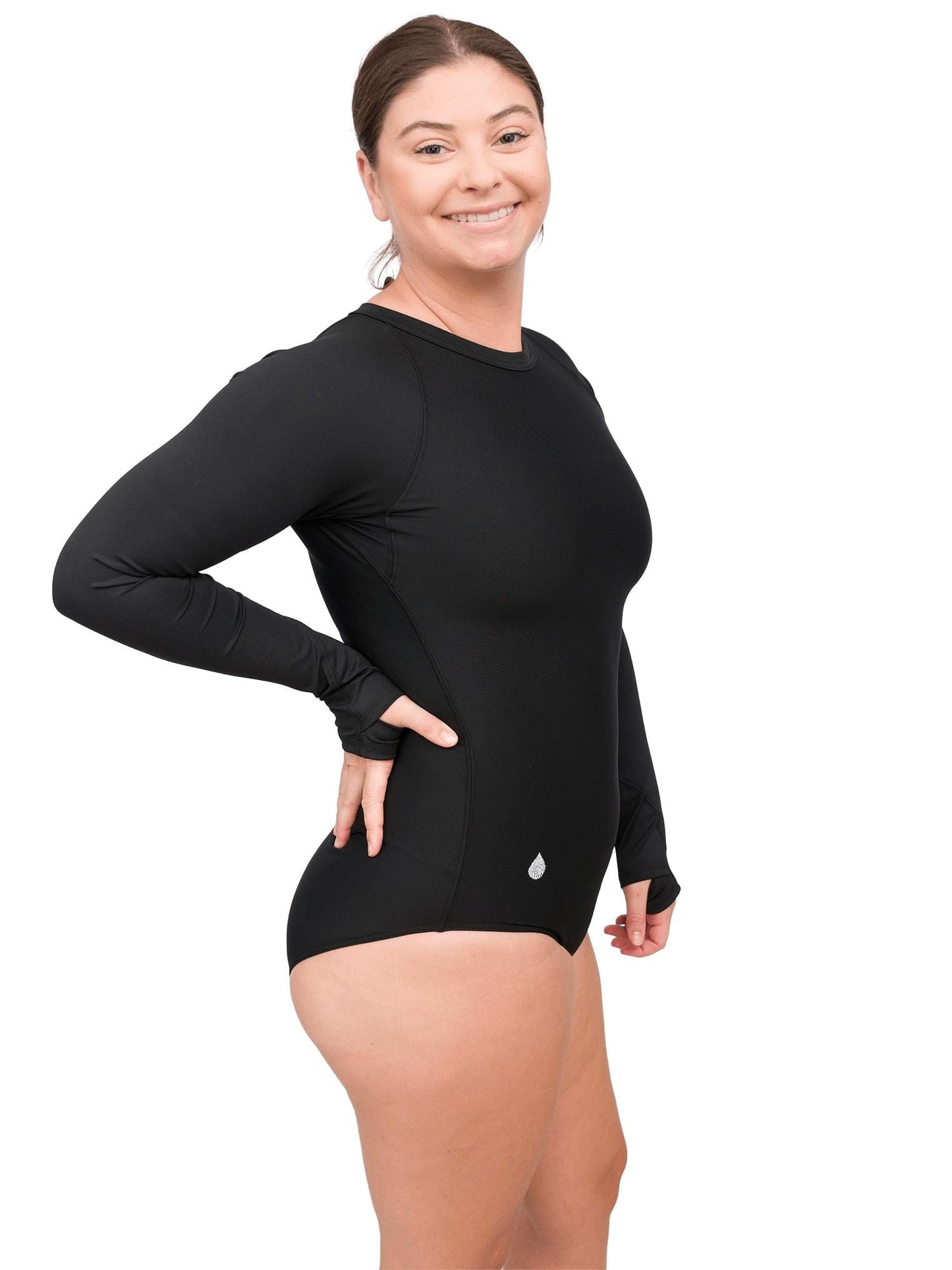 Black Circularity - Long Sleeve Swimsuit | Sun Protection Suit