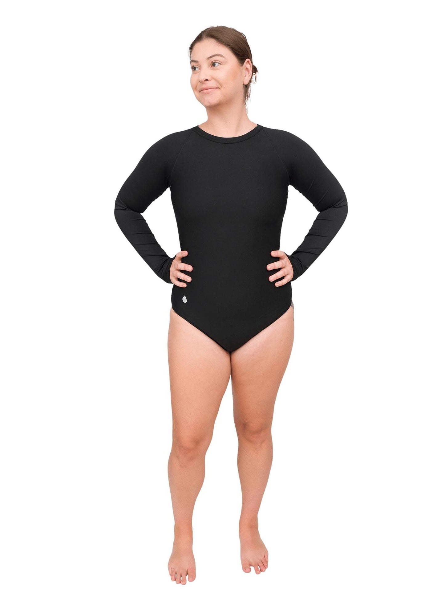 Black Circularity - Long Sleeve Swimsuit | Sun Protection Suit
