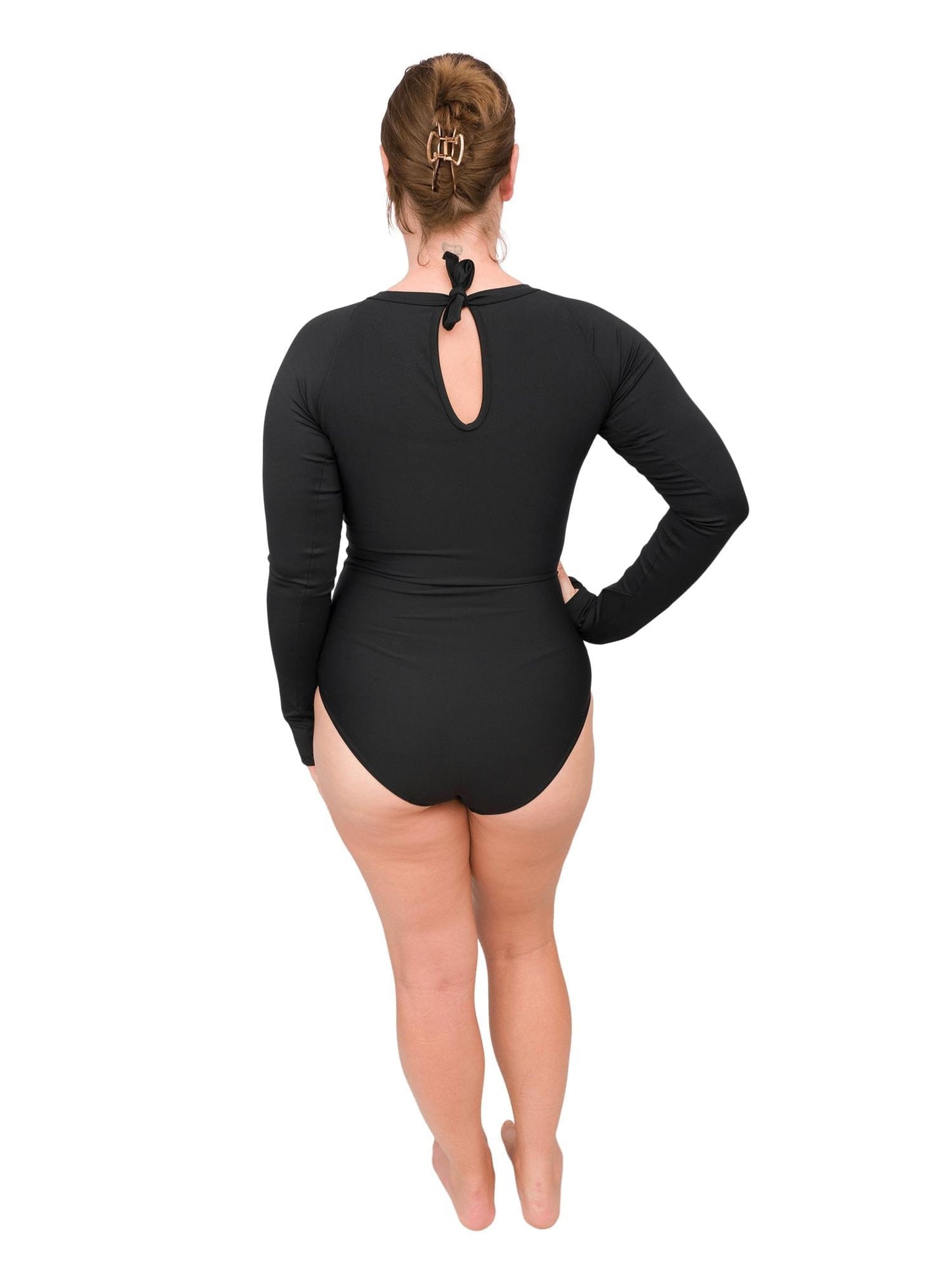 Black Circularity - Long Sleeve Swimsuit | Sun Protection Suit