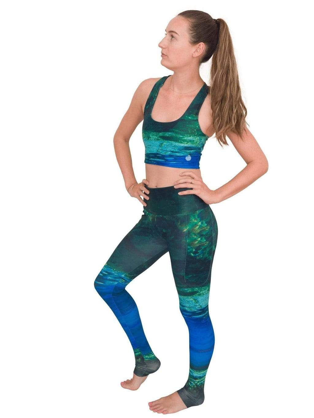 Fountain of Youth/Mermaid Camo Reversible Swim Top