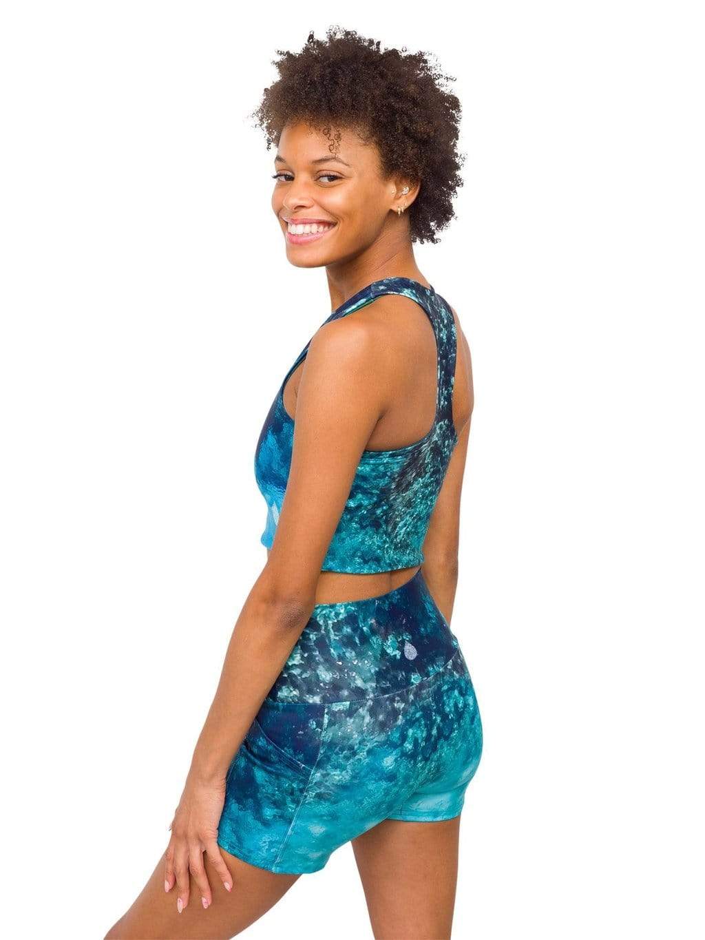 Fountain of Youth/Mermaid Camo Reversible Swim Top