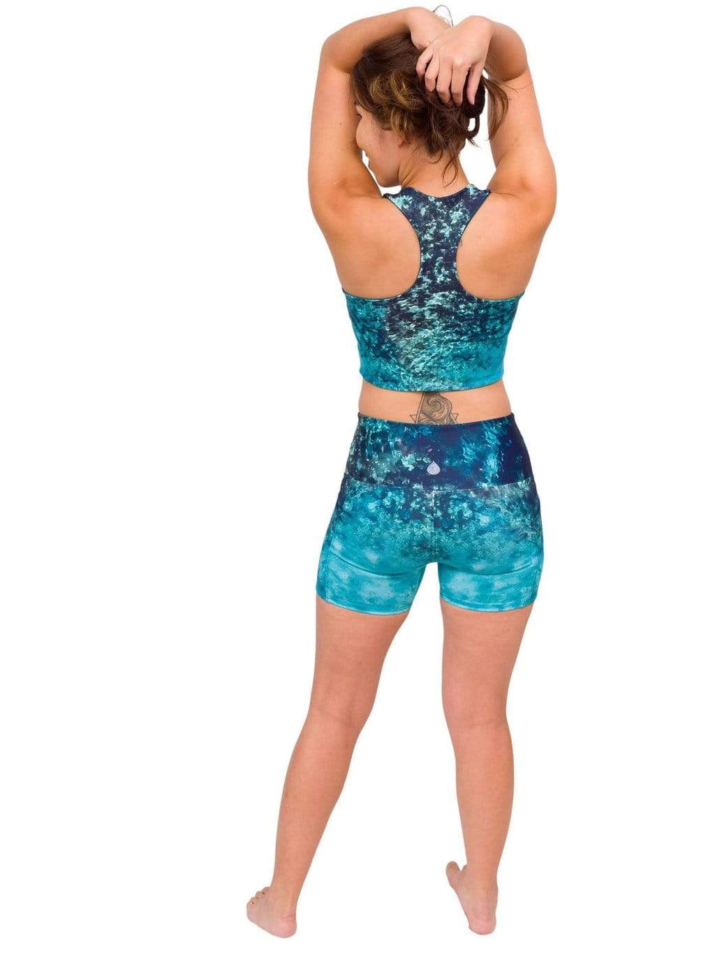 Fountain of Youth/Mermaid Camo Reversible Swim Top