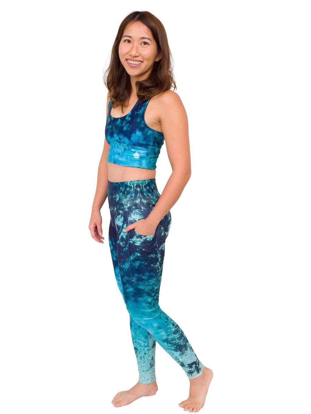 Fountain of Youth/Mermaid Camo Reversible Swim Top