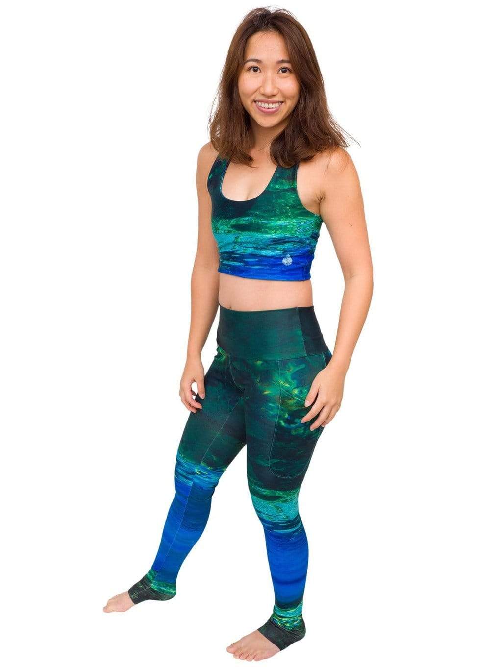 Fountain of Youth/Mermaid Camo Reversible Swim Top