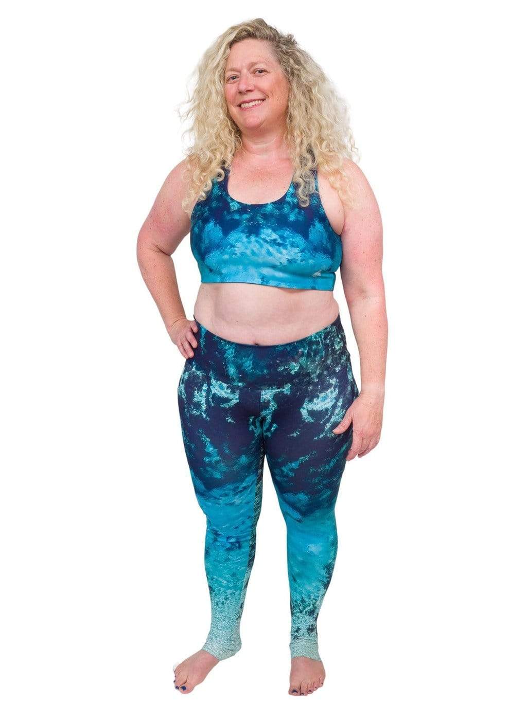 Fountain of Youth/Mermaid Camo Reversible Swim Top