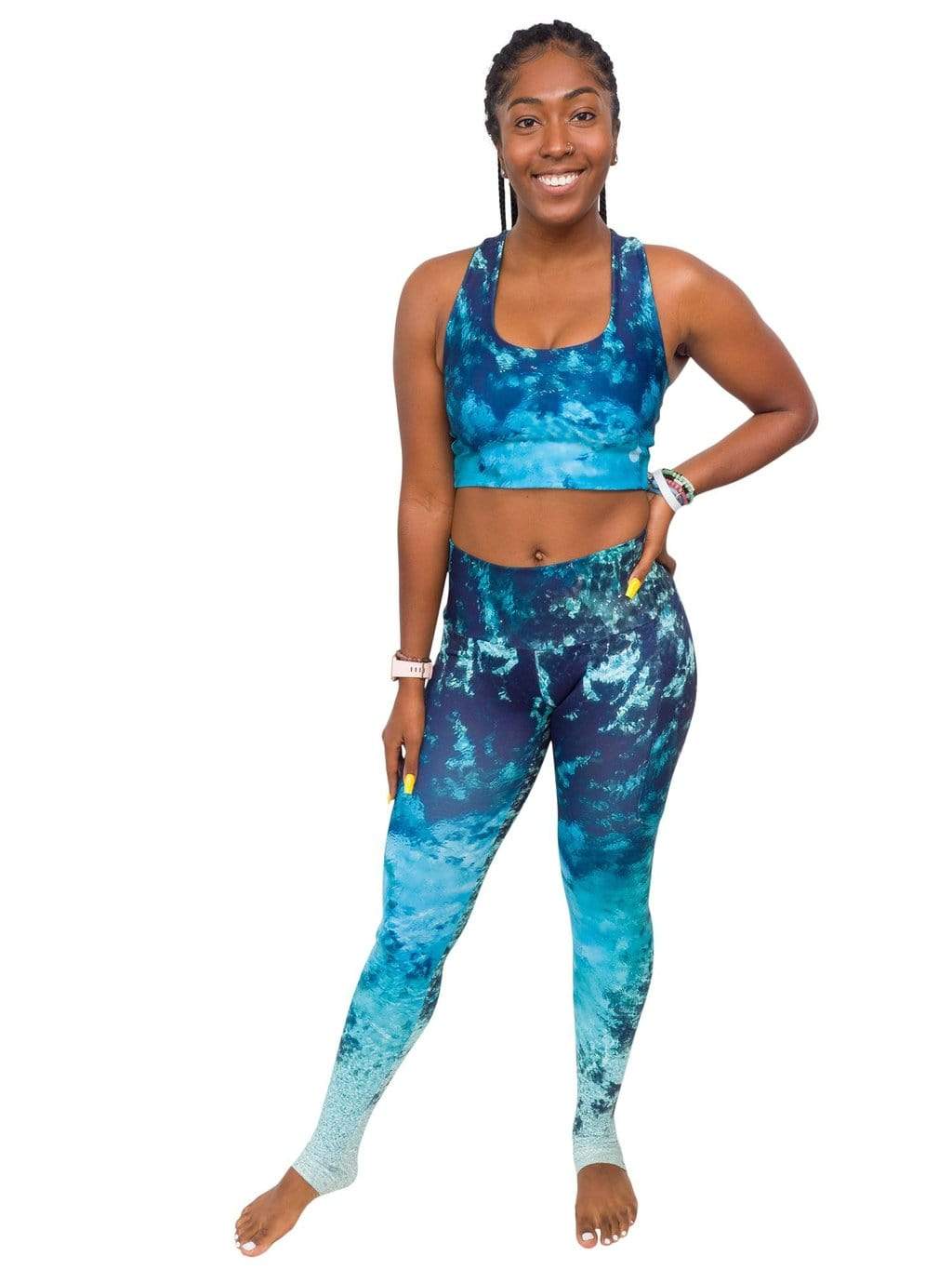 Fountain of Youth/Mermaid Camo Reversible Swim Top