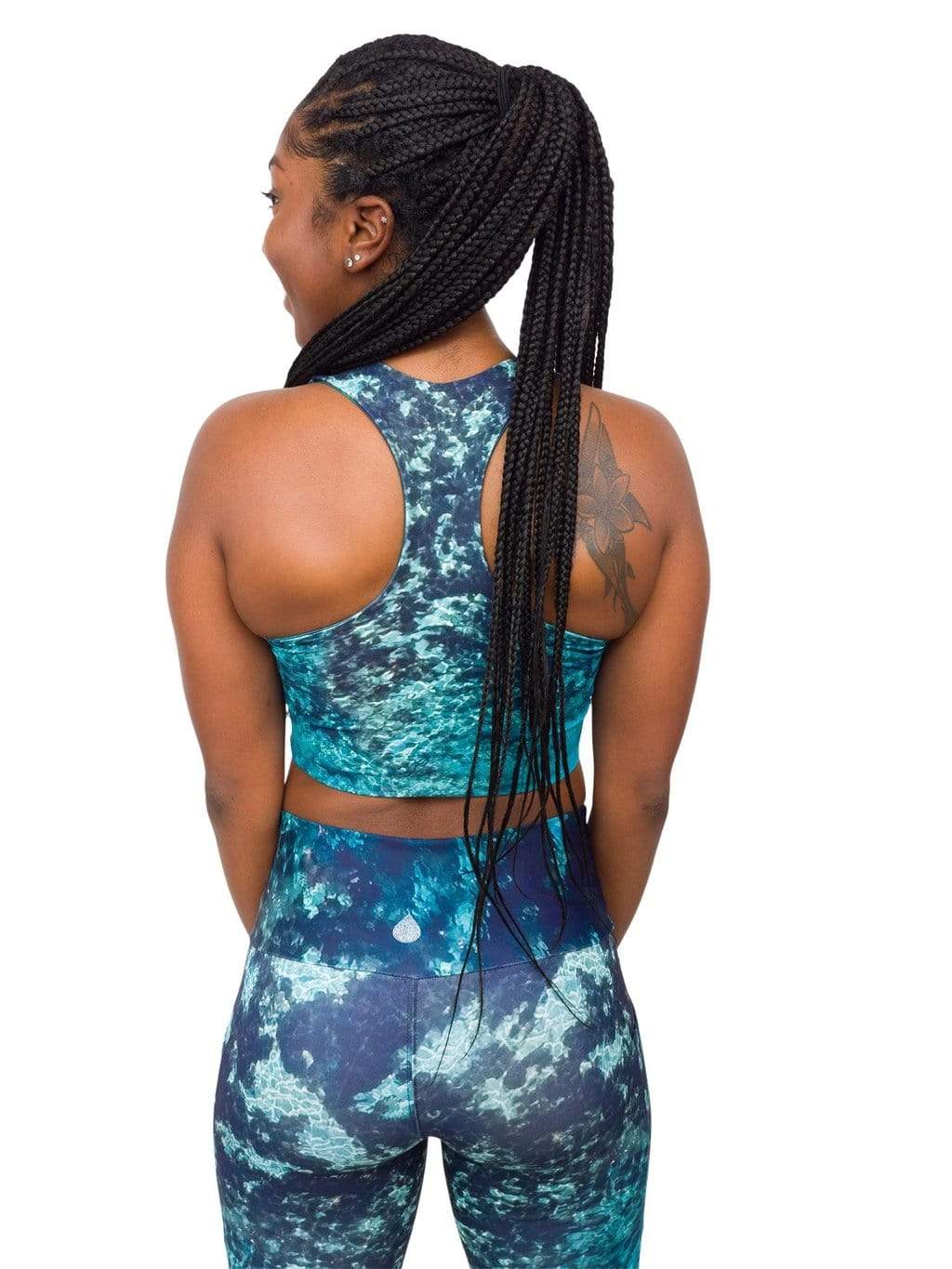 Fountain of Youth/Mermaid Camo Reversible Swim Top