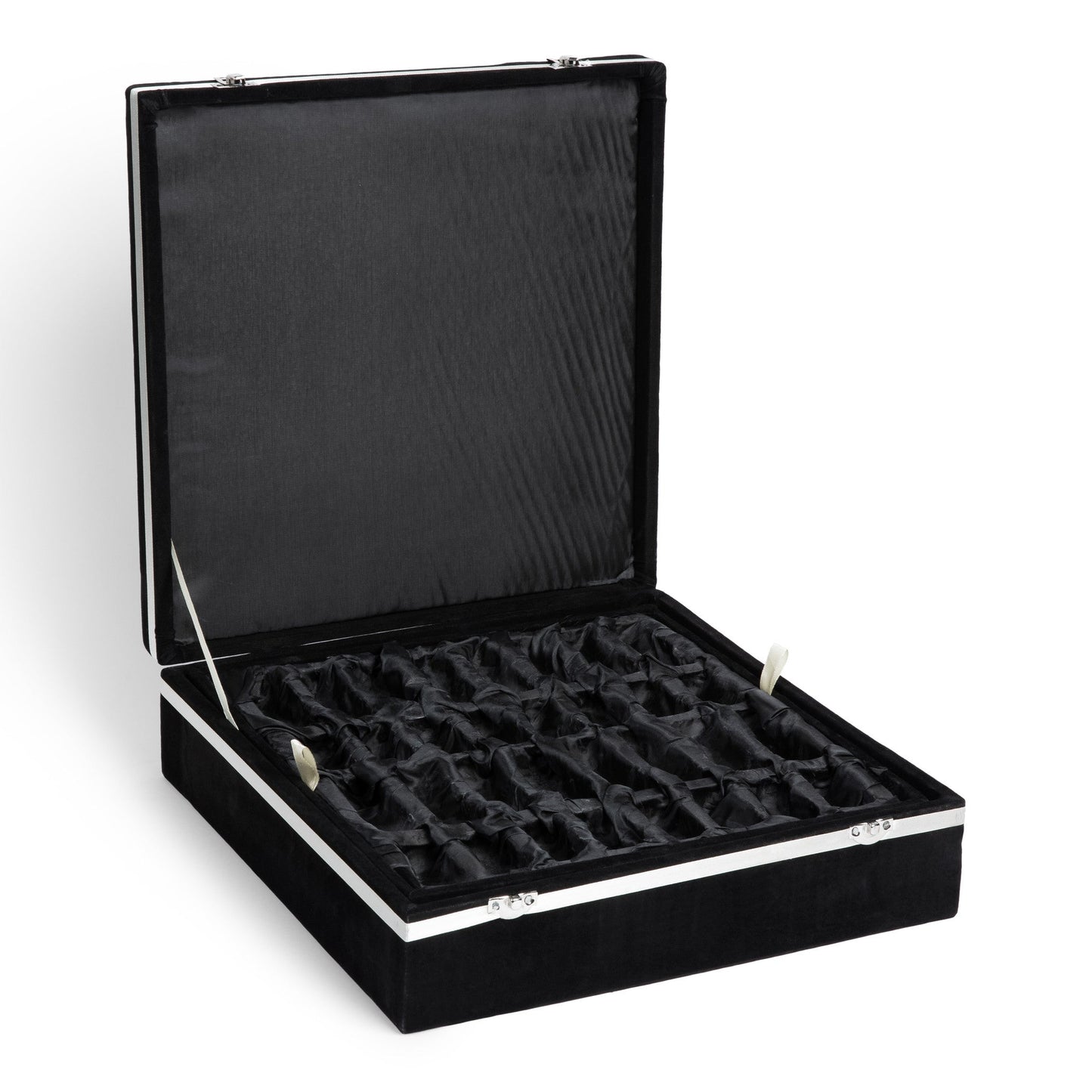 Marble Chess Set with Storage Case - Green Onyx and Black