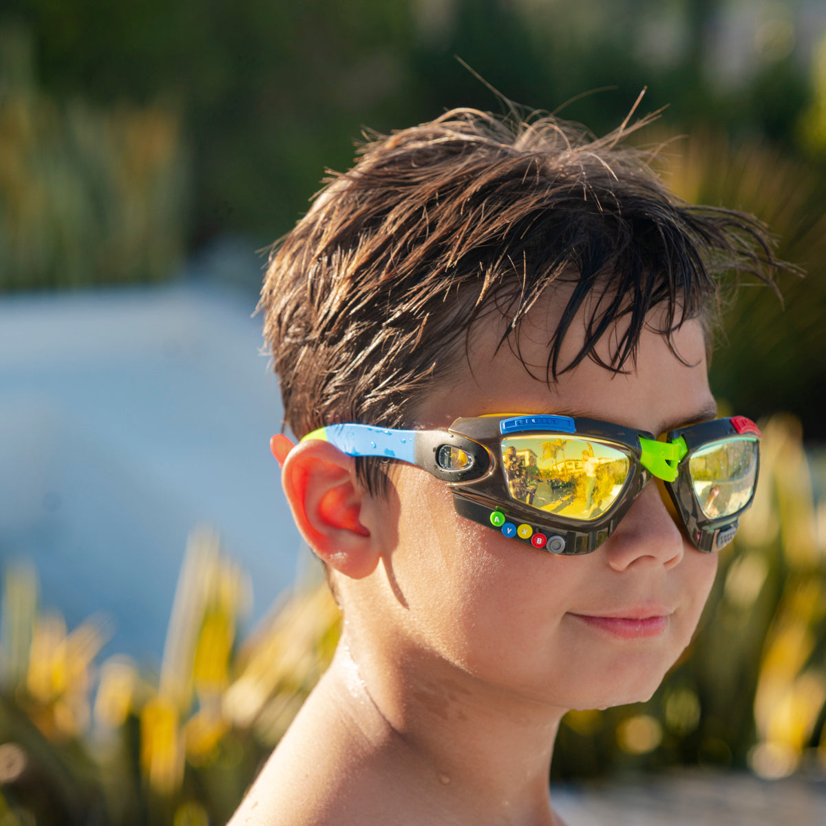 Jet Black Gamer Swim Kids' Swim Goggles