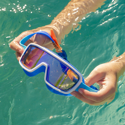 Nanobot Navy Prismatic Kids' Swim Goggles