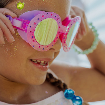 Morning Magenta Budding Flowers Girl Kids' Swim Goggles