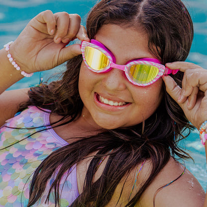 Cleo in Pink Pallas Girl Kids' Swim Goggles